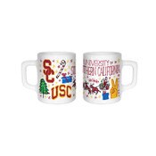 USC Trojans Julia Gash White Holiday Mini Mug Ornament